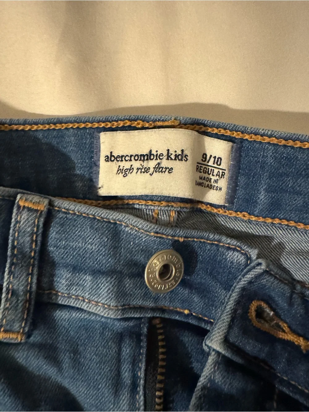 abercrombie kids medium blue flared jeans